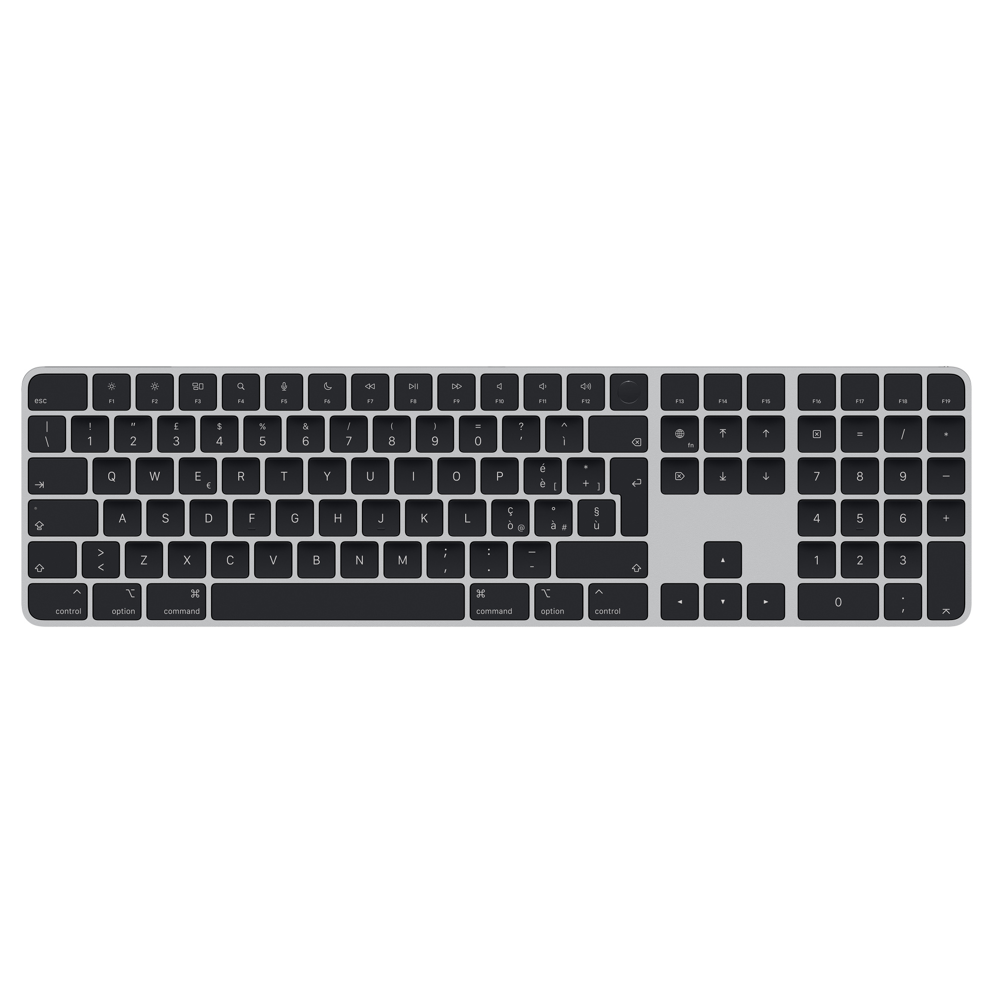 Apple Magic Keyboard 3 Grigio Siderale estesa con pad numerico e batteria integrata, Touch ID (Ricondizionato) - Ottimo