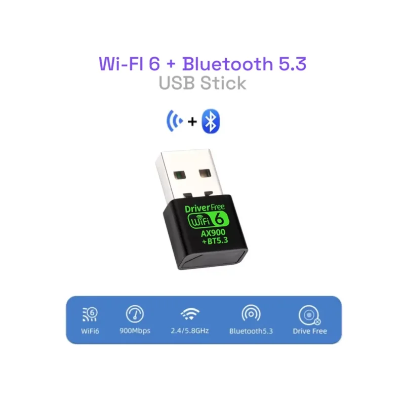 Chiavetta USB WiFi 6 + Bluetooth 5.3 plug & play - Nuova