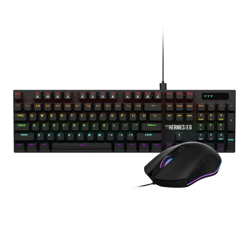 KIT Gaming Tastiera Meccanica + Mouse GAMDIAS HERMES E6 - NUOVO
