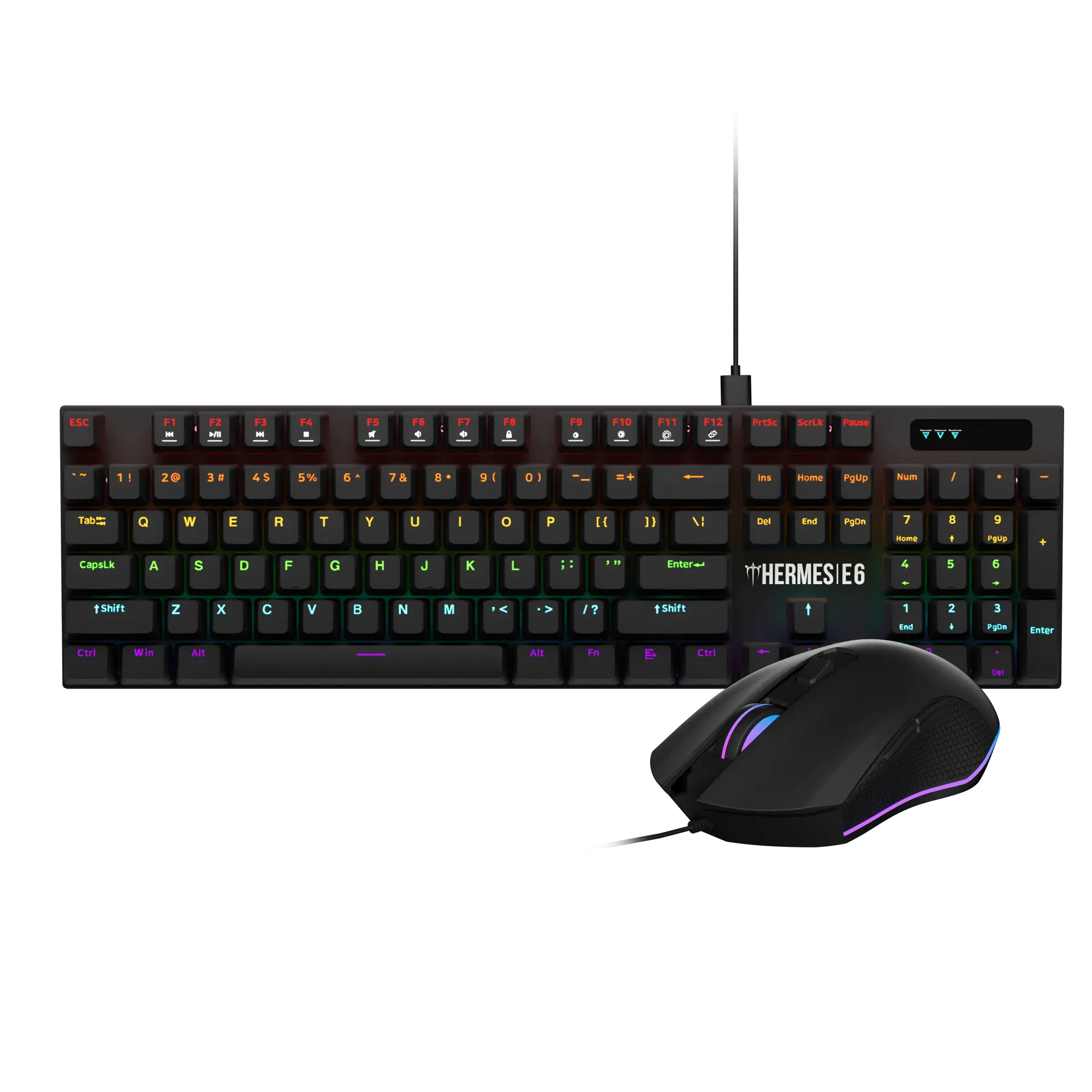 KIT Gaming Tastiera Meccanica + Mouse GAMDIAS HERMES E6 - NUOVO