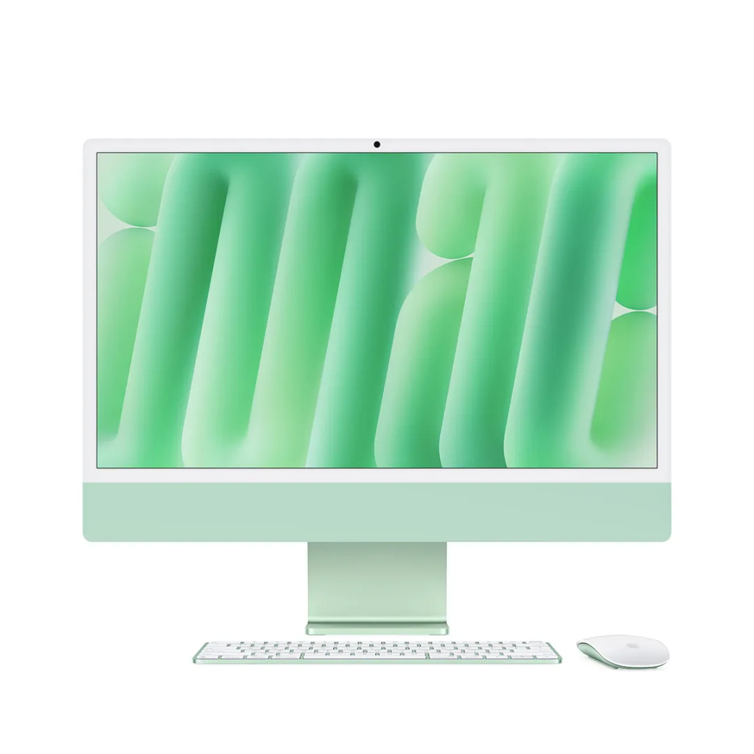 Apple iMac 24" pollici Ricondizionato (M4 8-Core, 2 porte Thunderbolt, 2024, Verde) - Eccellente