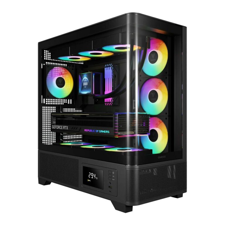 Case GAMDIAS Atlas P2 CG nero con ventole ARGB