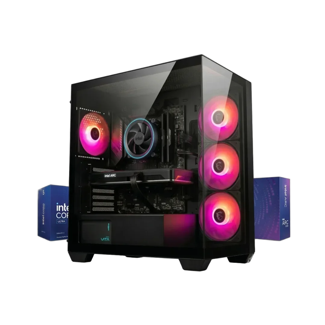 ARCADE ULTRA - PC Gaming (Ultra 5 225F 10-core, Intel ARC B580 12GB, 16 / 32GB RAM D5, 1TB, Wi-Fi) - Nuovo